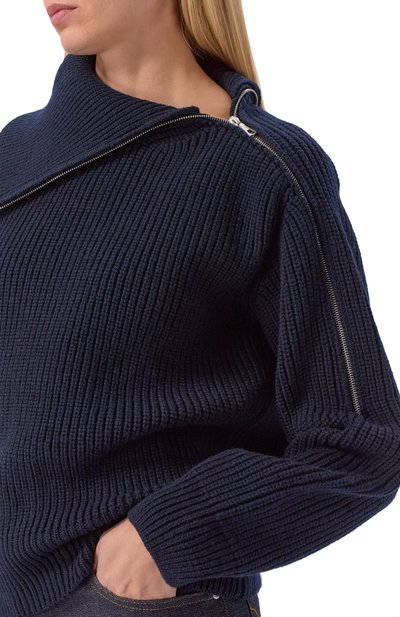 Шерстяной свитер DRIES VAN NOTEN темно-синего цвета по цене 99500 руб., арт. 011235-2707-900, фото 5 Шерстяной свитер DRIES VAN NOTEN, арт. 011235-2707-900, фото 5