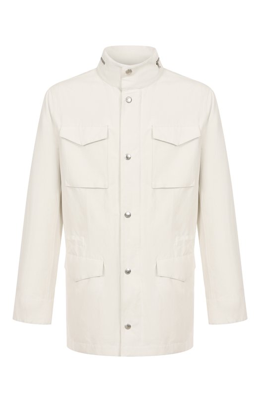 Куртка изо льна и шелка Brunello Cucinelli MB4086113 Белый MB4086113