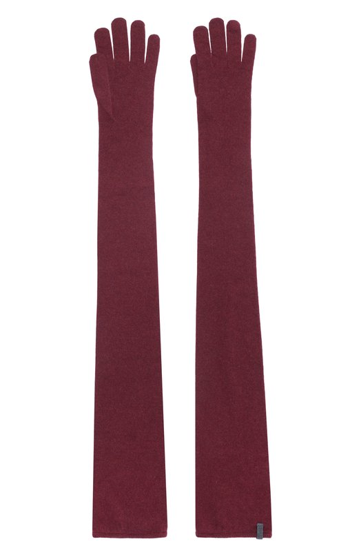 Кашемировые перчатки Brunello Cucinelli M12202879P Бордовый  M12202879P Фото 3