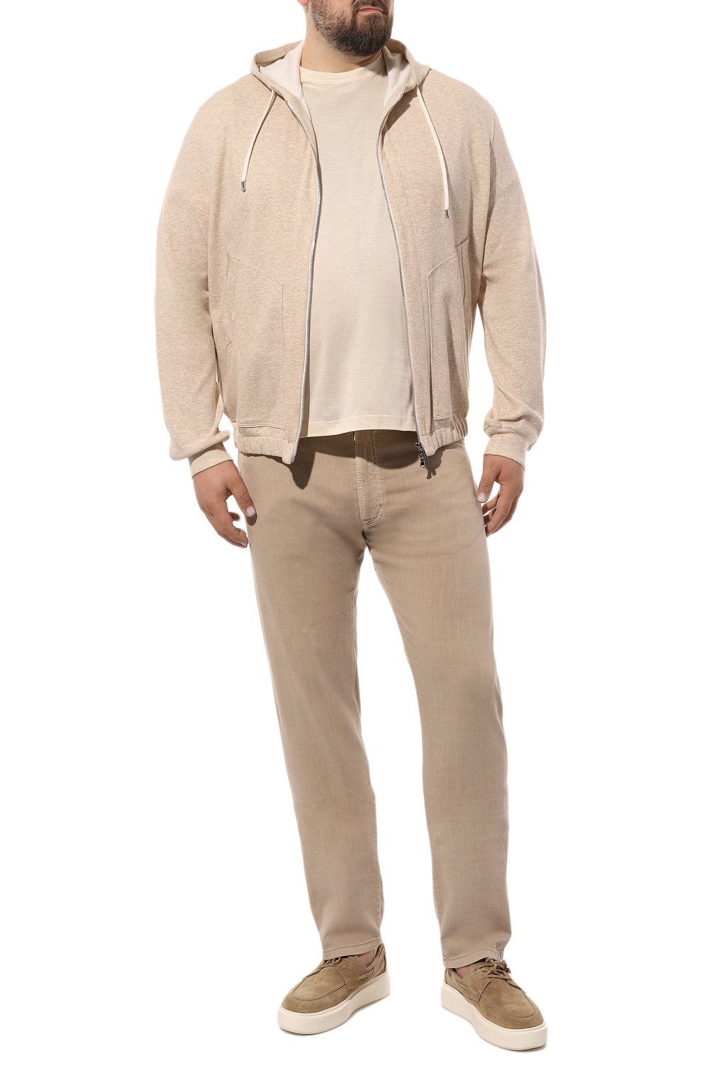 Хлопковая толстовка CORTIGIANI бежевого цвета по цене 118500 руб., арт. 5146010000, фото 2 Хлопковая толстовка CORTIGIANI, арт. 5146010000, фото 2