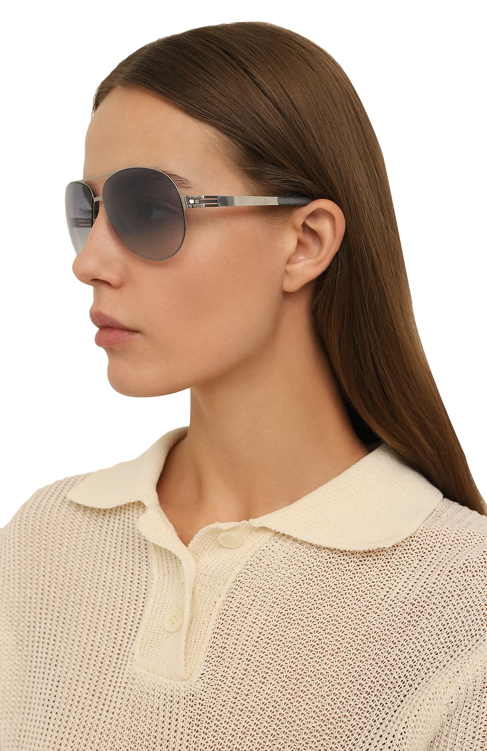 Солнцезащитные очки IC! BERLIN, арт. IB-RAF S. 0132 CHR0ME BLACK/CLEAR NYL0N 001301, фото 2