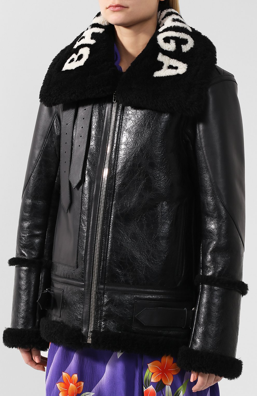 Укороченная дубленка свободного кроя BALENCIAGA, арт. 518095/TSH11, фото 3