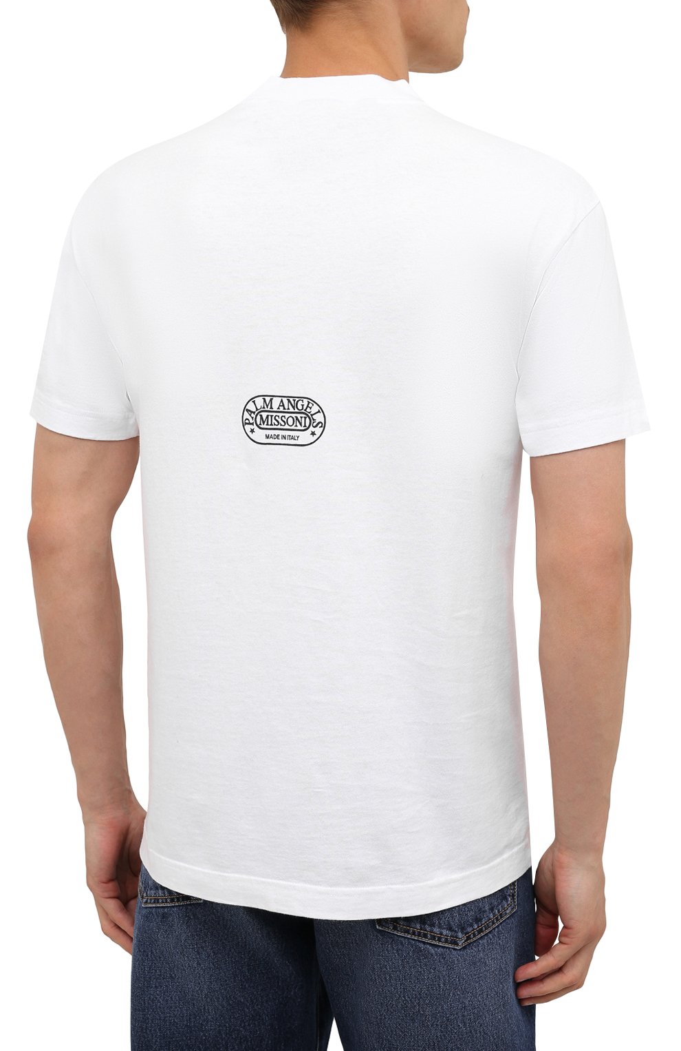 Хлопковая футболка palm angels x missoni PALM ANGELS, арт. PMAA001F21JER0300184, фото 4