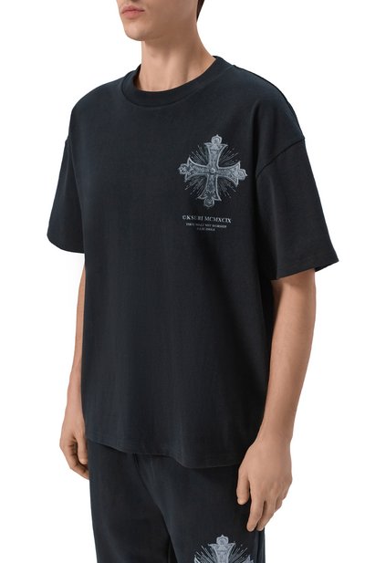 Хлопковая футболка KSUBI черного цвета по цене 18600 руб., арт. MSP26TE036, фото 3 Хлопковая футболка KSUBI, арт. MSP26TE036, фото 3