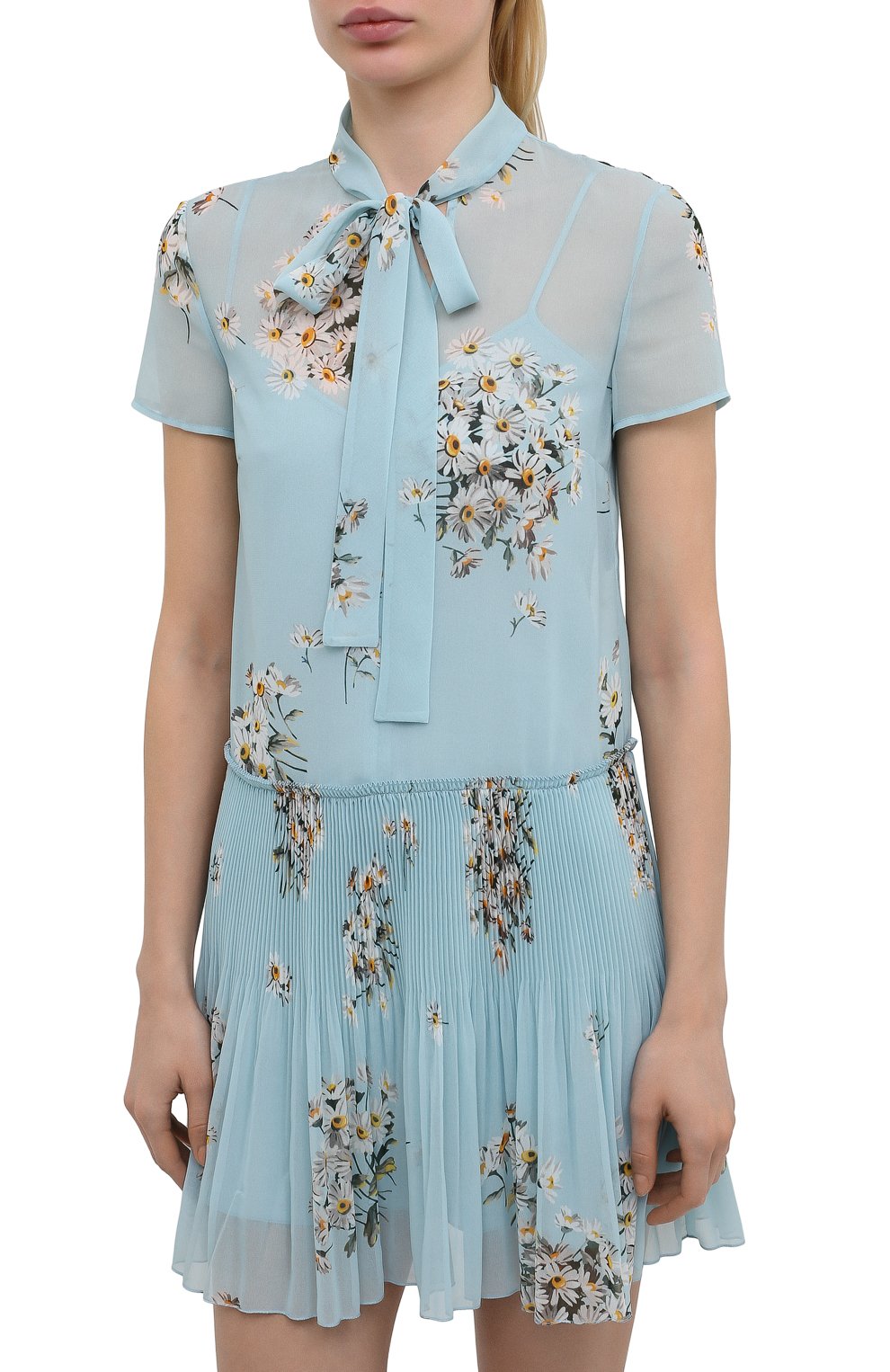 Платье REDVALENTINO голубого цвета по цене 68150 руб., арт. VR0VAAB0/5SC, фото 3 Платье REDVALENTINO, арт. VR0VAAB0/5SC, фото 3