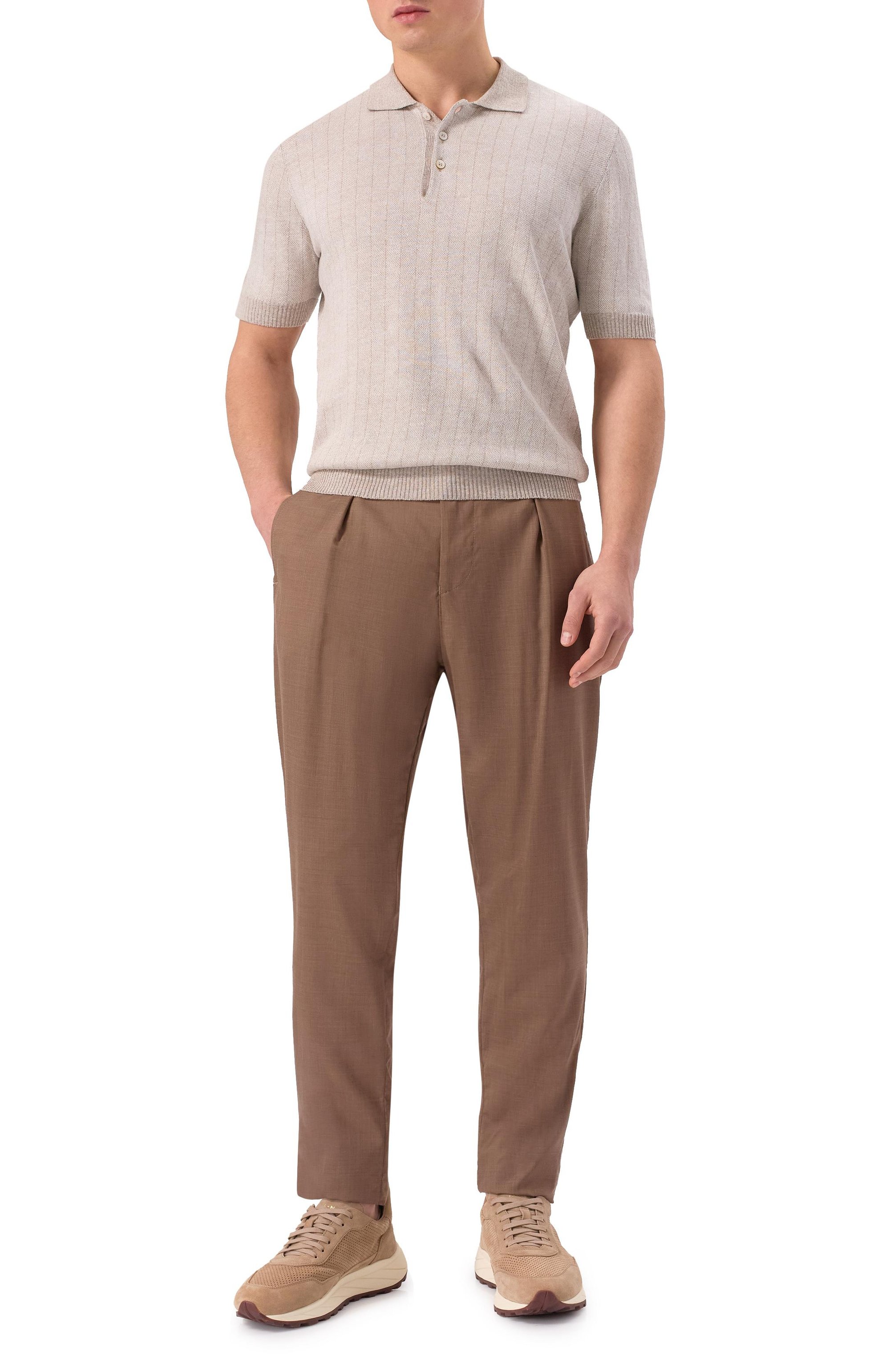 Брюки из шерсти и шелка MARCO PESCAROLO, арт. CHIAIA/5122/52, фото 2