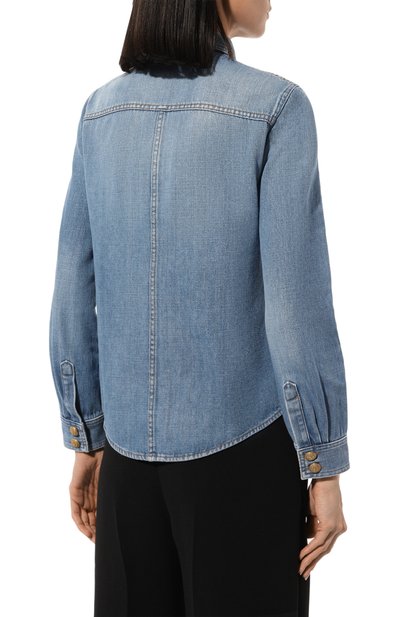 Джинсовая рубашка BALMAIN голубого цвета по цене 125000 руб., арт. AF1HC045DC99, фото 4 Джинсовая рубашка BALMAIN, арт. AF1HC045DC99, фото 4