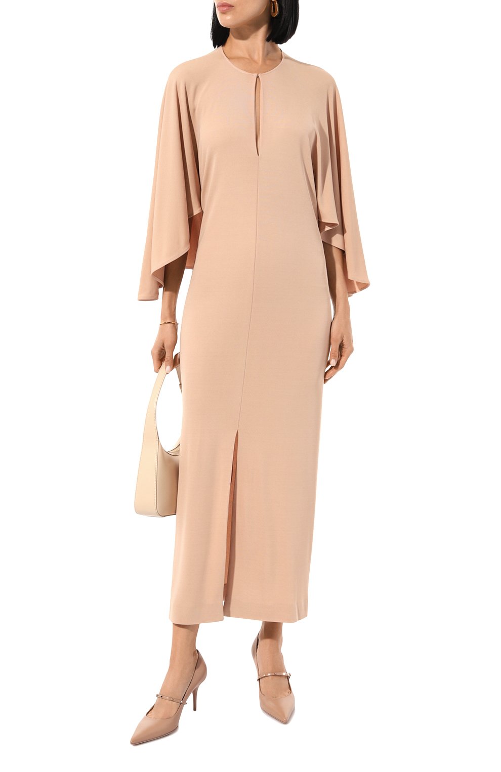 Платье из вискозы CHLOÉ светло-розового цвета по цене 205500 руб., арт. CHC24AR009081, фото 2 Платье из вискозы CHLOÉ, арт. CHC24AR009081, фото 2