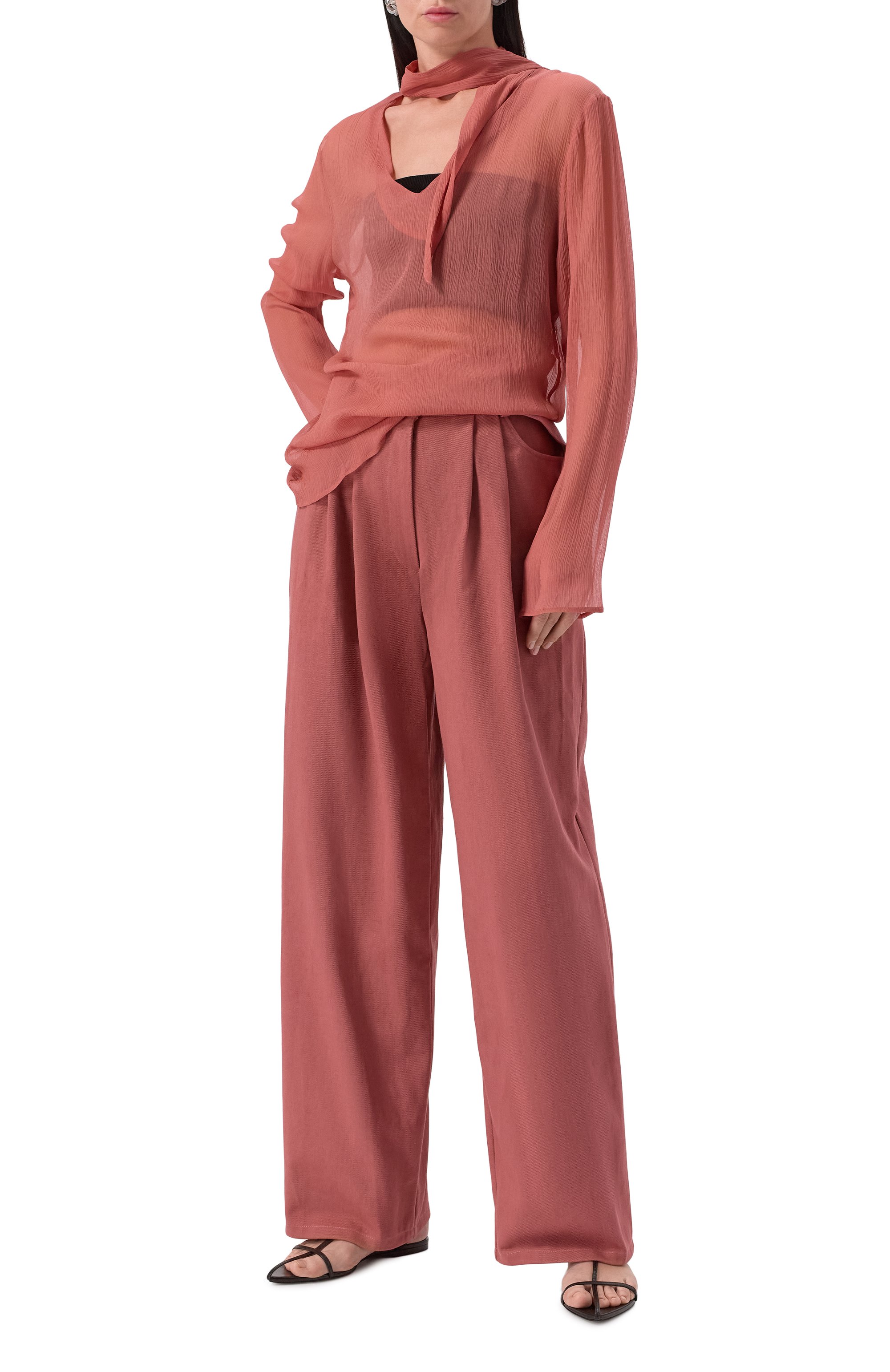 Шелковая блузка ALBUS LUMEN розового цвета по цене 55200 руб., арт. AL.RT25.001.BL0USE, фото 2 Шелковая блузка ALBUS LUMEN, арт. AL.RT25.001.BL0USE, фото 2