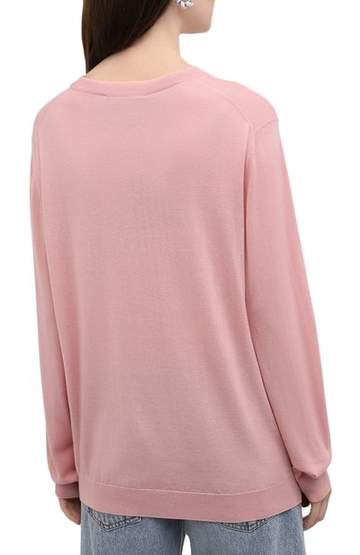 Пуловер из шерсти викуньи LORO PIANA розового цвета по цене 499500 руб., арт. FAL6605/VVIC, фото 4 Пуловер из шерсти викуньи LORO PIANA, арт. FAL6605/VVIC, фото 4