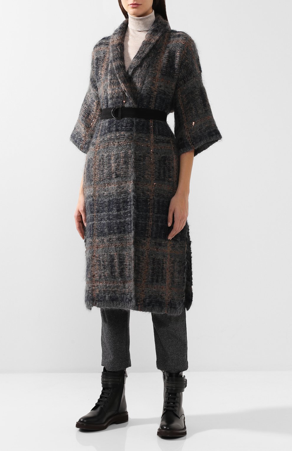 Вязаный кардиган с поясом BRUNELLO CUCINELLI, арт. M4U320426, фото 3