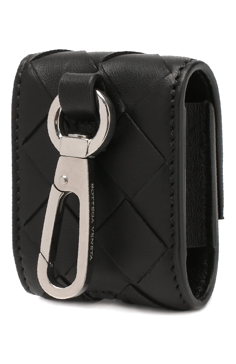 Кожаный чехол для airpods BOTTEGA VENETA черного цвета по цене 79350 руб., арт. 592690/V00BI, фото 2 Кожаный чехол для airpods BOTTEGA VENETA, арт. 592690/V00BI, фото 2