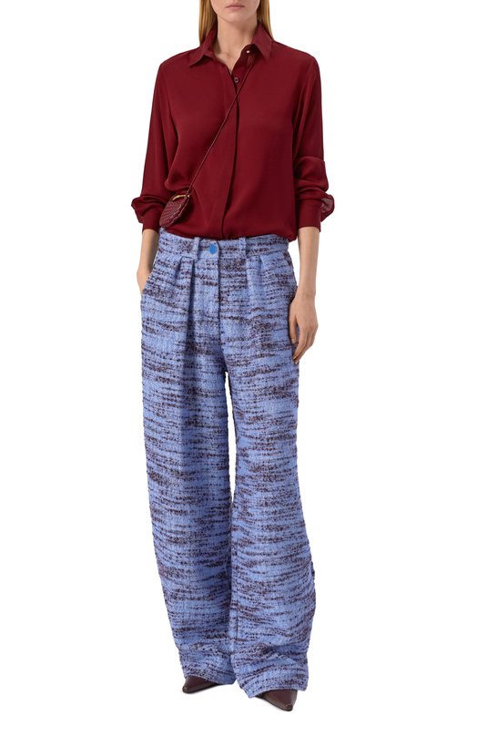 Твидовые брюки ROWEN ROSE PNT_RR285/TWEED Голубой  PNT_RR285/TWEED Фото 2