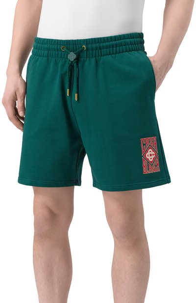 Хлопковые шорты CASABLANCA зеленого цвета по цене 39950 руб., арт. MS25JTR00302, фото 3 Хлопковые шорты CASABLANCA, арт. MS25JTR00302, фото 3