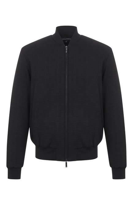 Мужской шерстяной бомбер EMPORIO ARMANI черного цвета по цене 0 руб., арт. EM001265/AF14072 | Фото 1