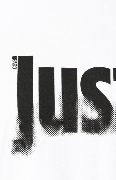 Хлопковая футболка JUST CAVALLI белого цвета по цене 7995 руб., арт. S03GC0514/N20663, фото 5 Хлопковая футболка JUST CAVALLI, арт. S03GC0514/N20663, фото 5