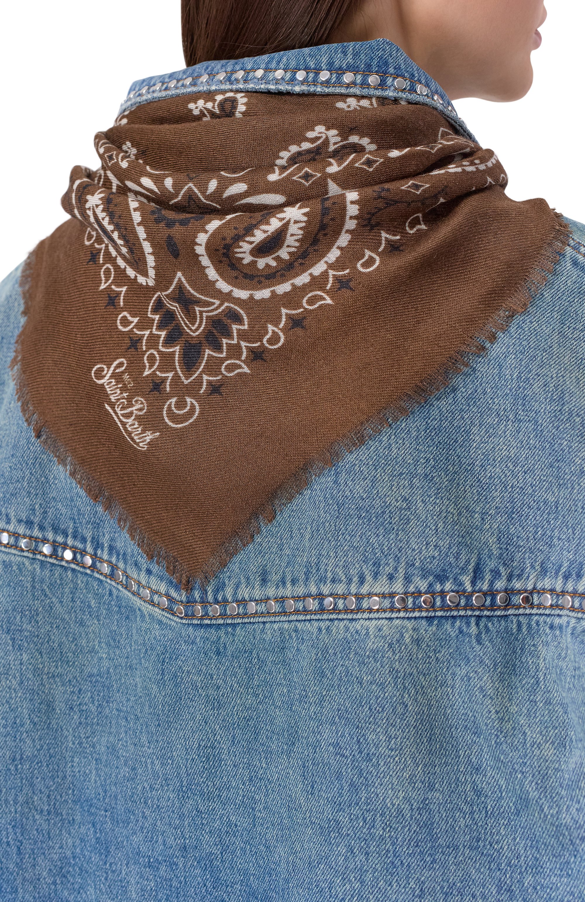 Бандана из вискозы и шерсти MC2 SAINT BARTH, арт. F0D0002-00695I/F0ULARD MAXI, фото 2