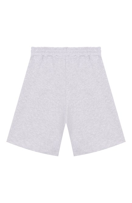 Детские хлопковые шорты MSGM KIDS светло-серого цвета, арт. S5MSJBBE275 | Фото 2 (Нос: Не проставлено; Материал внешний: Хлопок; Материал сплава: Проставлено)