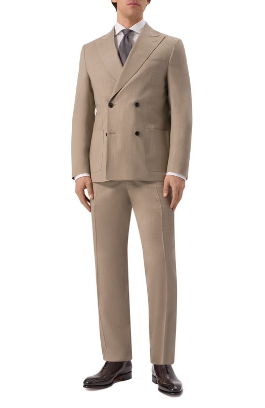 Шерстяной костюм Corneliani 25X009-2517447_SET Бежевый 25X009-2517447_SET