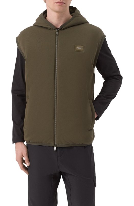 Утепленный жилет Dolce & Gabbana G9A0GT/FU7DU Хаки  G9A0GT/FU7DU Фото 3