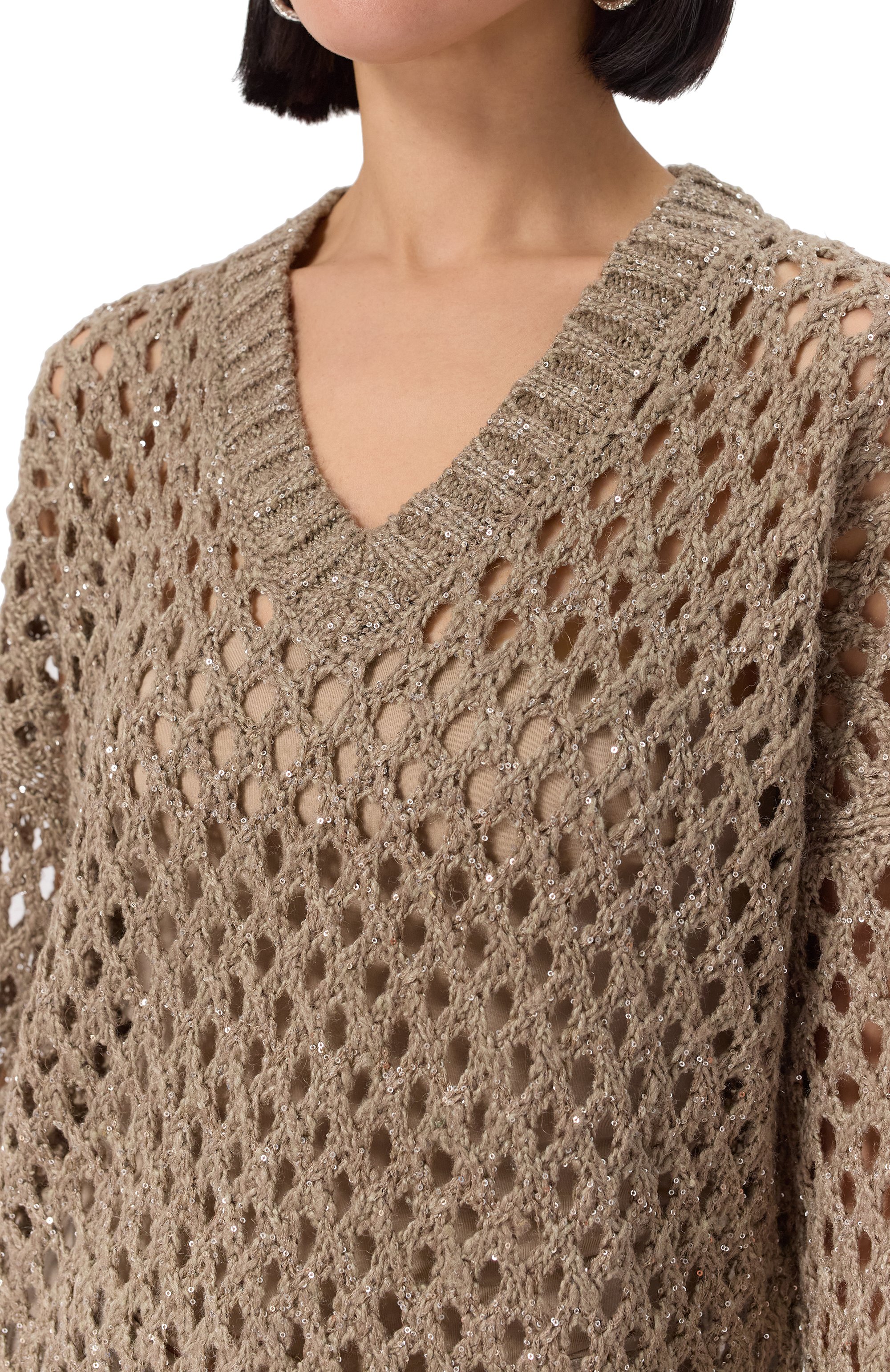 Пуловер из шелка и льна BRUNELLO CUCINELLI, арт. MEA338202P, фото 5