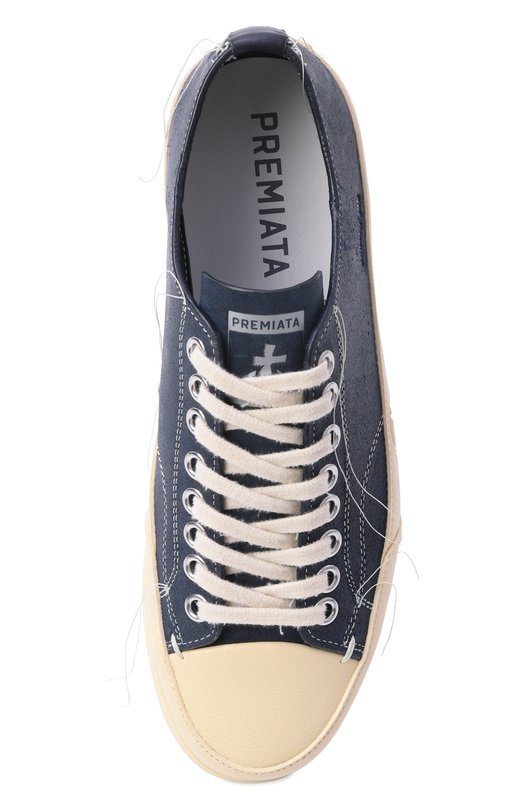 Замшевые кеды Vincent 015 Premiata VINCE015/NAVY Синий  VINCE015/NAVY Фото 5
