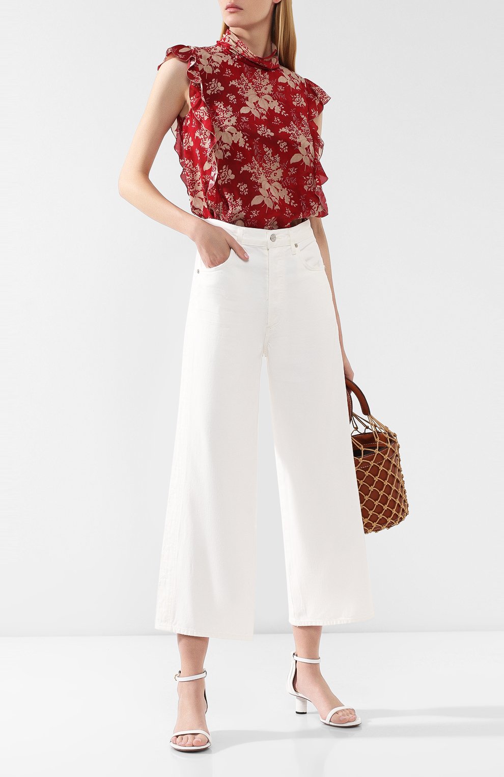 Шелковый топ REDVALENTINO красного цвета по цене 55150 руб., арт. SR0AEB45/4HQ, фото 2 Шелковый топ REDVALENTINO, арт. SR0AEB45/4HQ, фото 2