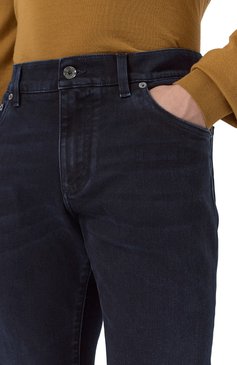 Мужские джинсы slim DOLCE & GABBANA темно-синего цвета, арт. GY07CD/G8MF2 | Фото 5 (Длина (брюки, джинсы): Стандартные; Материал внешний: Хлопок, Деним; Силуэт М (брюки): Прямые; Кросс-КТ: Деним; Детали: Делаве; Стили: Кэжуэл, Классический; Автоматизация ТО: Проставлено; Автоматизация состава: Проставлено)