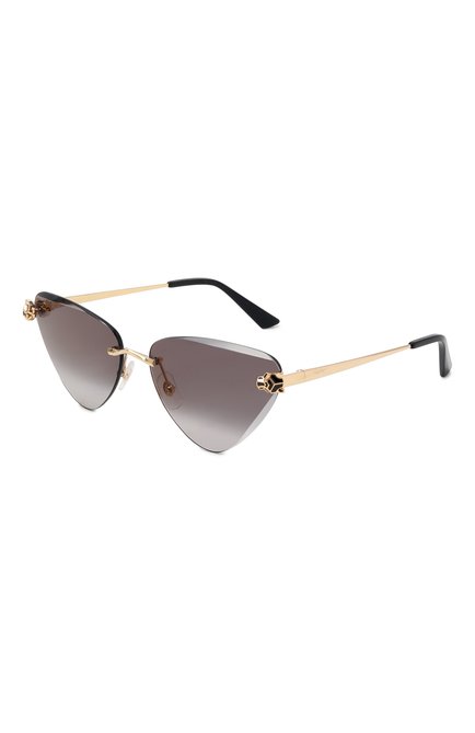 Женские солнцезащитные очки CARTIER коричневого цвета, арт. CT0399S 001 | Фото 1 (Региональные ограничения белый список (Axapta Mercury): Не проставлено; Тип очков: С/�з; Нос: Не проставлено)