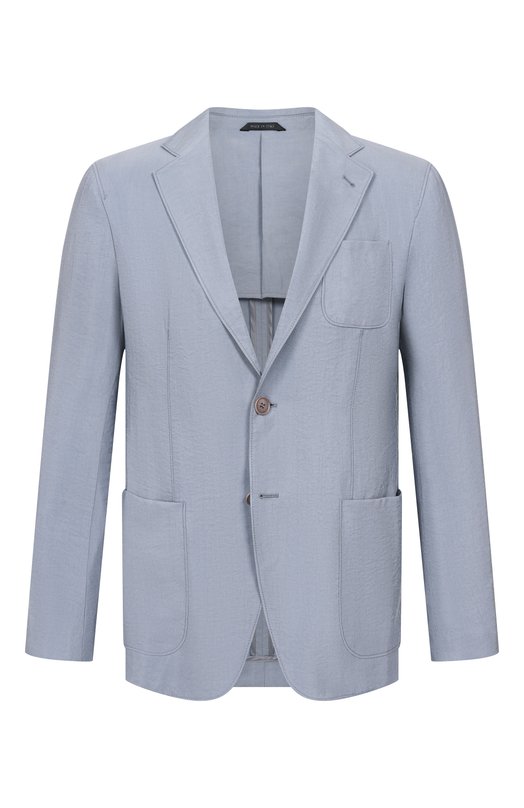 Шелковый пиджак Giorgio Armani GM000140/TE10081 Голубой GM000140/TE10081