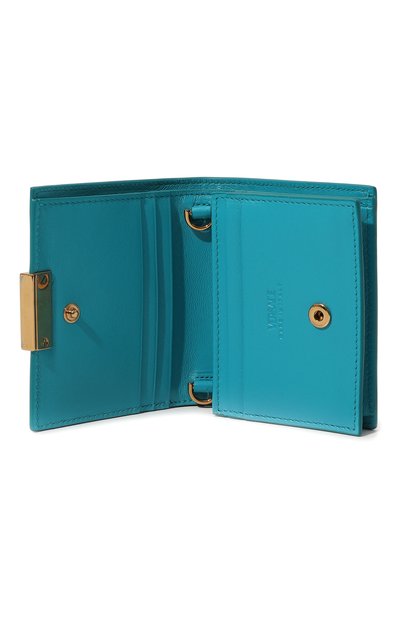 Кожаное портмоне VERSACE бирюзового цвета по цене 86350 руб., арт. 1007130, фото 3 Кожаное портмоне VERSACE, арт. 1007130, фото 3