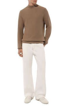Мужские замшевые кеды jackson TOM FORD кремвого цвета, арт. J1348T/LCL123 | Фото 2 (Подошва: Плоская; Материал внутренний: Текстиль; Материал сплава: Проставлено; Драгоценные камни: Проставлено; Материал внешний: Замша, Натуральная кожа; Стили: Классический; Материал утеплителя: Без утеплите�ля; Кросс-КТ: Низкие)