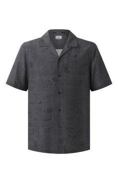 Мужская рубашка KSUBI черного цвета, арт. MPS25SH020 | Фото 1 (Рукава: Короткие; Драгоценные камни: Проставлено; Материал сплава: Проставлено; Длина (для топов): Стандартные; Стили: Гранж; Воротник: Отложной; Принт: С принтом; Случай: Повседневный; Материал внешний: Вискоза)