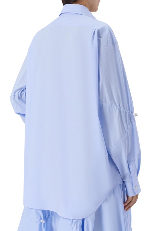 Хлопковая рубашка Moschino A0202/0531 Голубой  A0202/0531 Фото 4