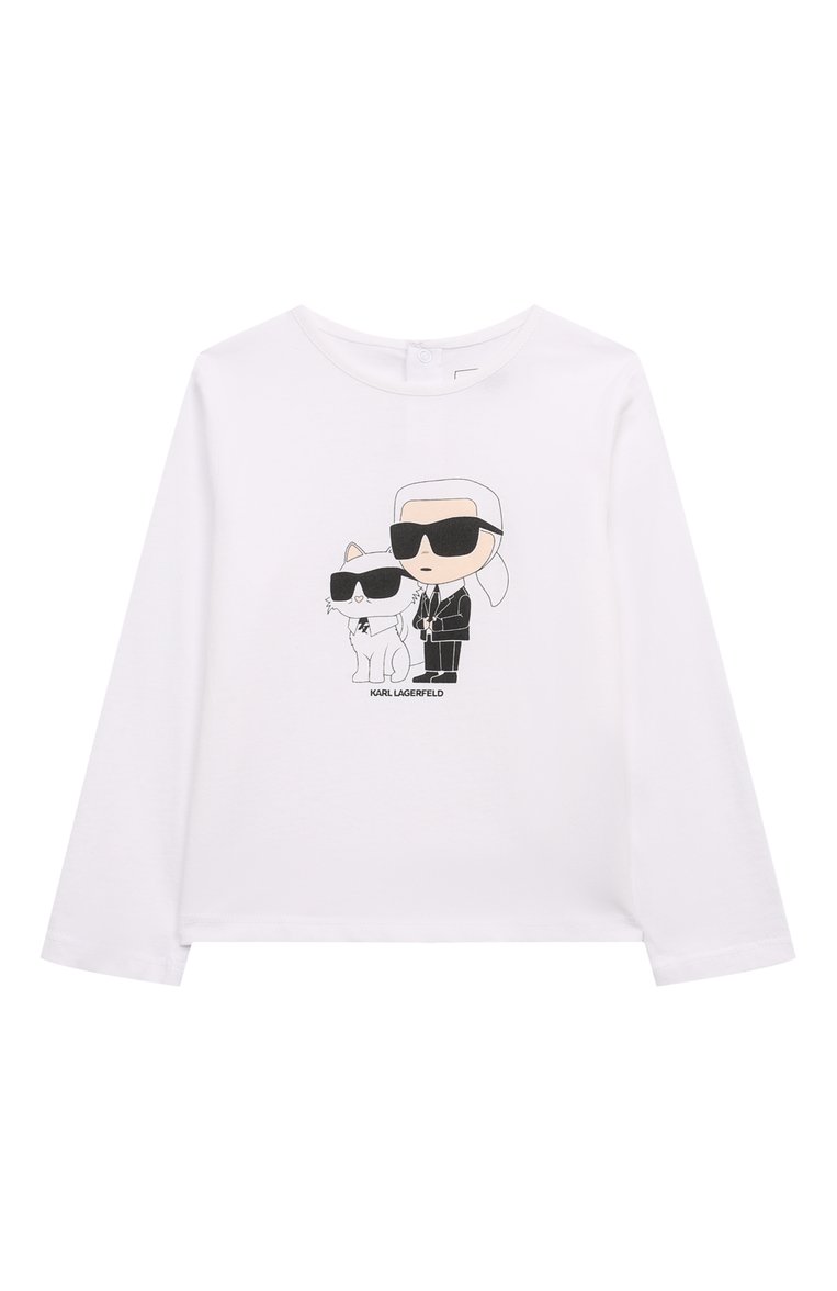 Детский комплект из трех предметов KARL LAGERFELD KIDS черно-белого цвета, арт. Z30285. | Фото 3 (Нос: Не проставлено; Материал сплава: Проставлено; Кросс-КТ НВ: Костюм; Ростовка одежда: 9 мес | 74 см, 18 мес | 86 см, 12 мес | 80 см)