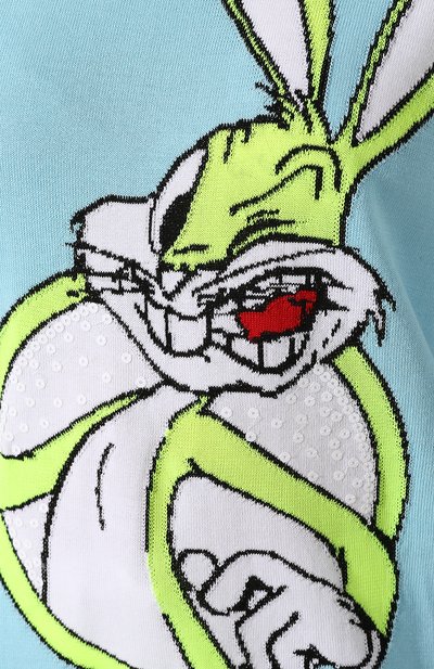 Хлопковый пуловер ICEBERG голубого цвета по цене 33650 руб., арт. 20E I2S0/A006/7633, фото 5 Хлопковый пуловер ICEBERG, арт. 20E I2S0/A006/7633, фото 5