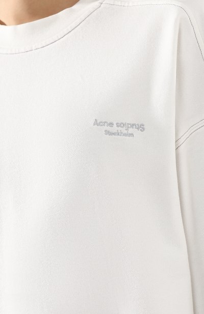 Хлопковый свитшот ACNE STUDIOS белого цвета по цене 17450 руб., арт. AI0007, фото 5 Хлопковый свитшот ACNE STUDIOS, арт. AI0007, фото 5