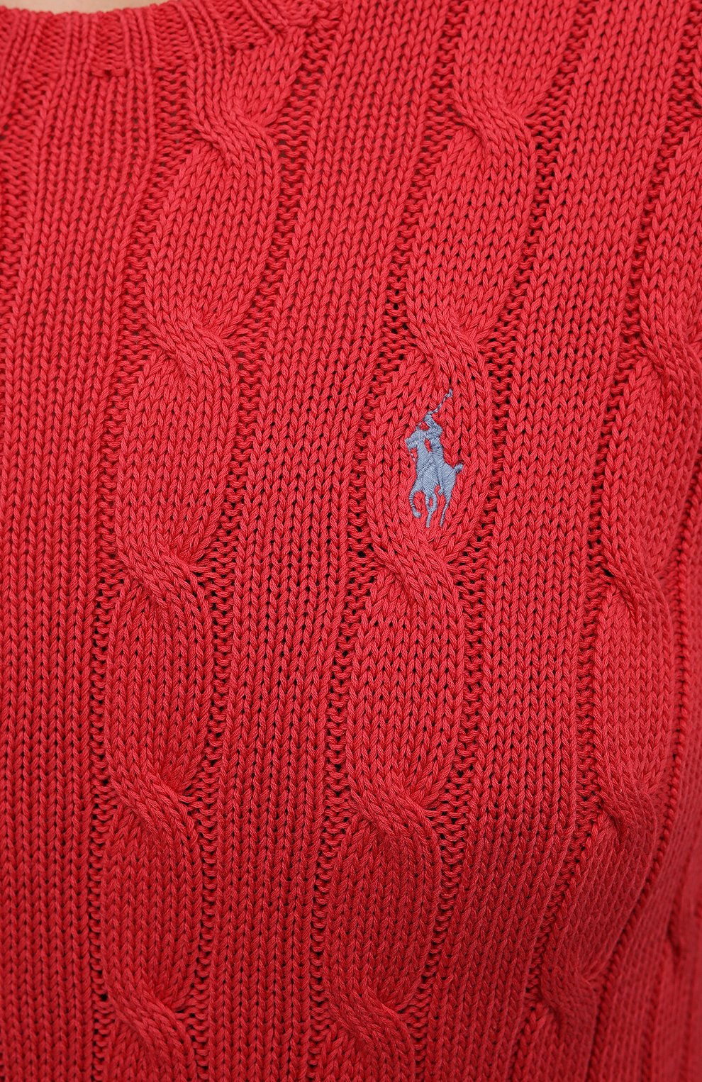 Хлопковый пуловер POLO RALPH LAUREN красного цвета по цене 19650 руб., арт. 211580009, фото 5 Хлопковый пуловер POLO RALPH LAUREN, арт. 211580009, фото 5