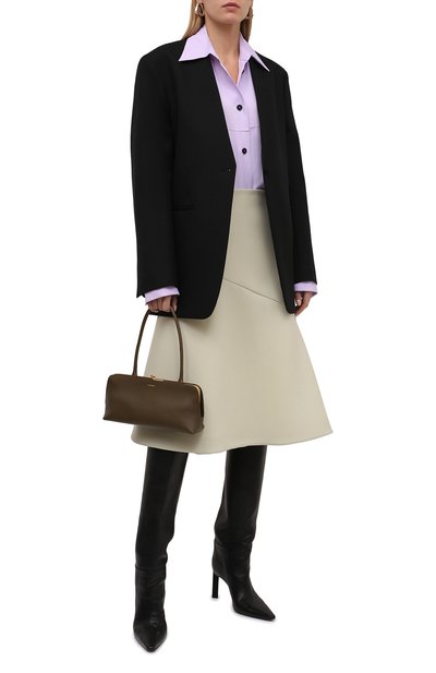 Рубашка из вискозы JIL SANDER сиреневого цвета по цене 96200 руб., арт. JSWT605306-WT381500, фото 2 Рубашка из вискозы JIL SANDER, арт. JSWT605306-WT381500, фото 2