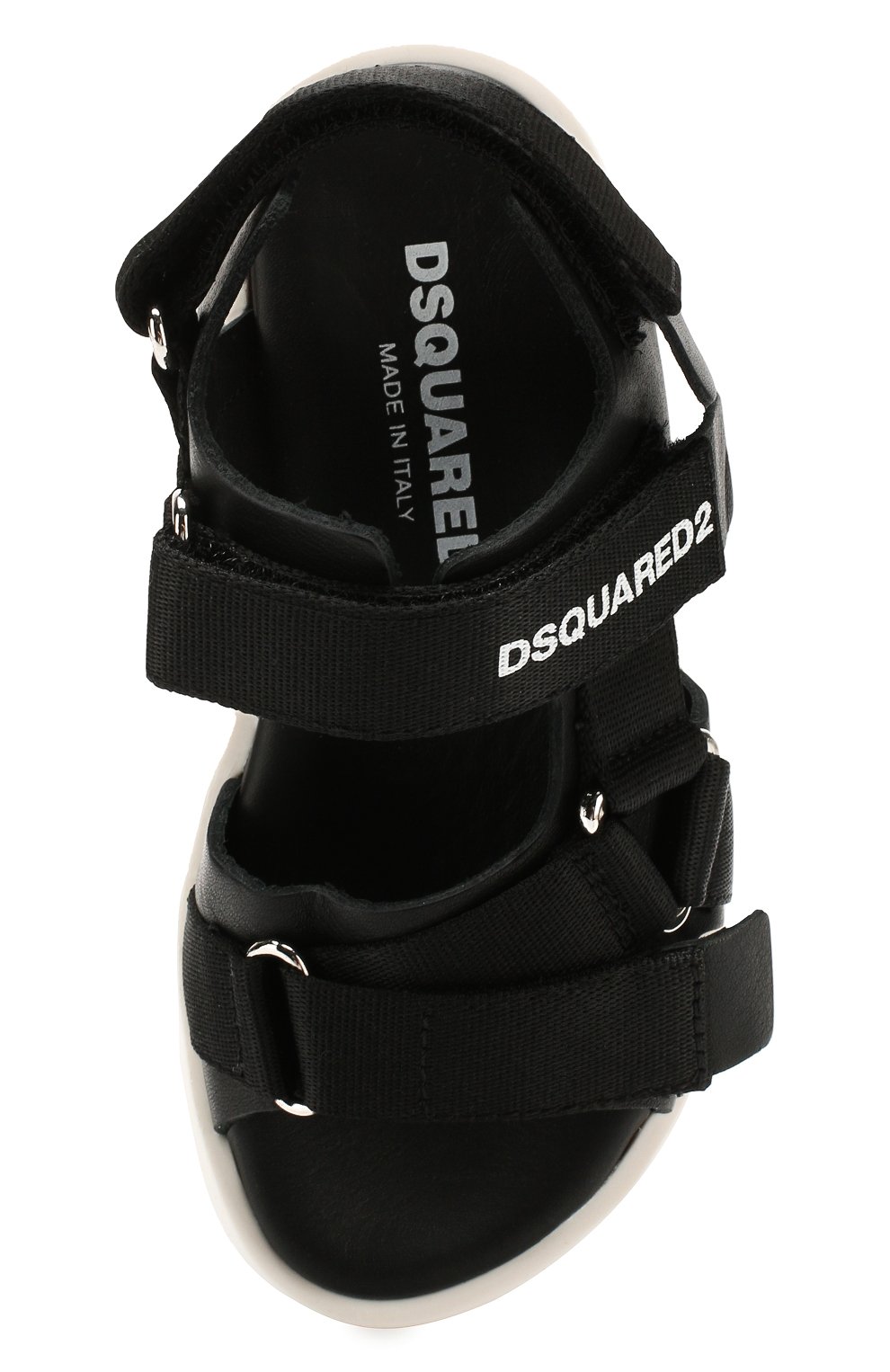 Кожаные сандалии DSQUARED2 черного цвета по цене 15250 руб., арт. 63507/18-27, фото 4 Кожаные сандалии DSQUARED2, арт. 63507/18-27, фото 4