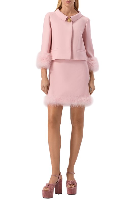 Бархатные босоножки Crasher 125 Valentino 8W2S0NS1/WPJ Розовый  8W2S0NS1/WPJ Фото 3