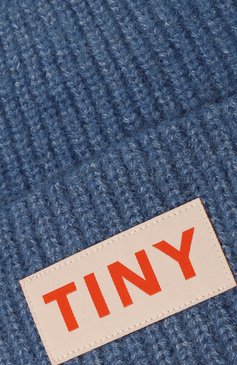 Детского шапка TINYCOTTONS синего цвета, арт. AW24-284 | Фото 3 (Материал: �Синтетический материал, Текстиль; Материал сплава: Проставлено; Нос: Не проставлено)