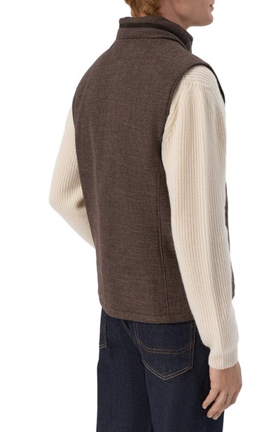 Жилет из шерсти и шелка CORNELIANI, арт. 28C571/2A16247, фото 4