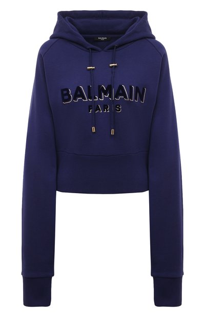Женский хлопковое худи BALMAIN, арт. AF1JP030BC07