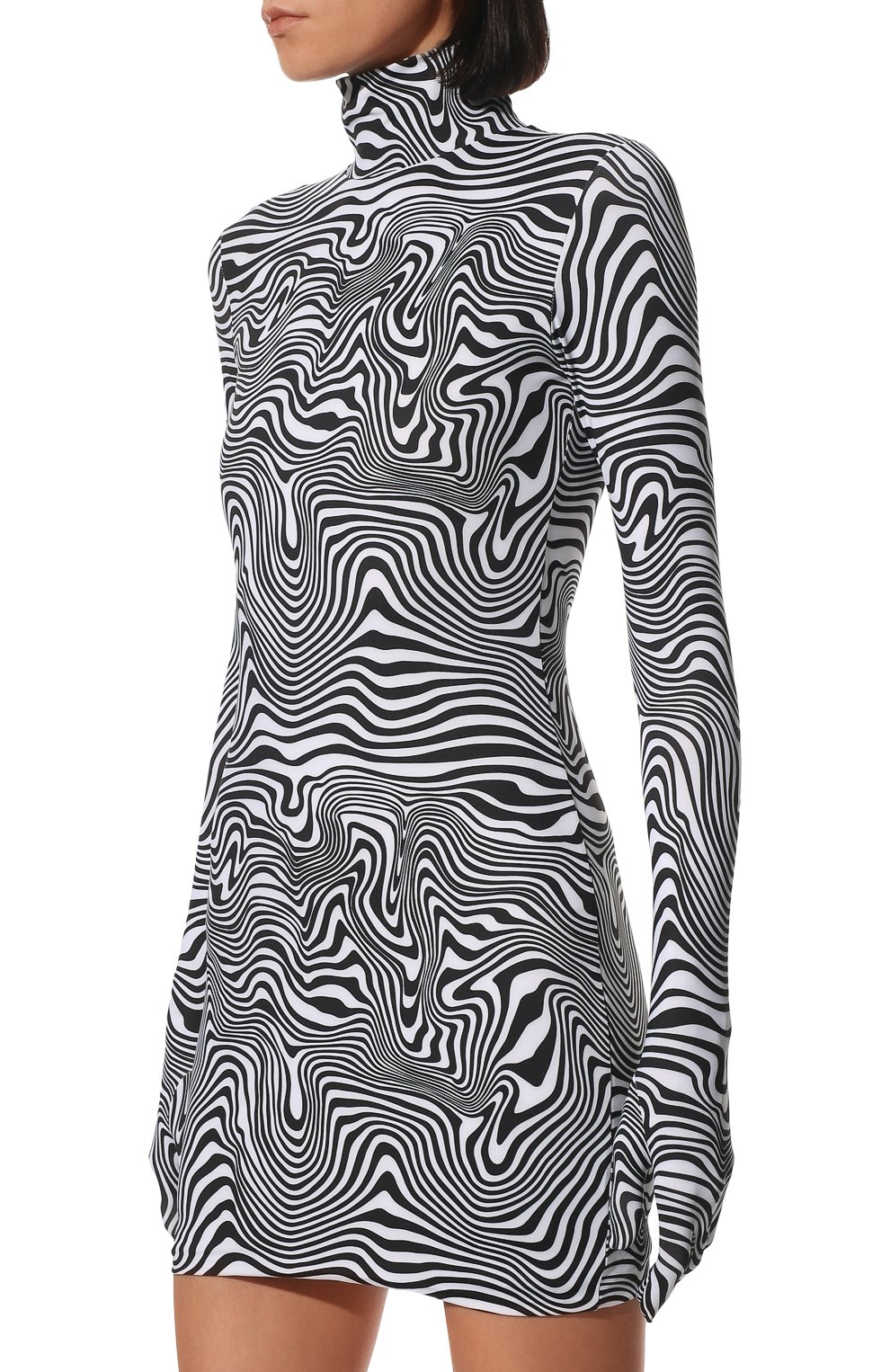 Платье VETEMENTS черно-белого цвета по цене 103000 руб., арт. WE52DR360Z 2615/ZEBRA PRINT, фото 3 Платье VETEMENTS, арт. WE52DR360Z 2615/ZEBRA PRINT, фото 3