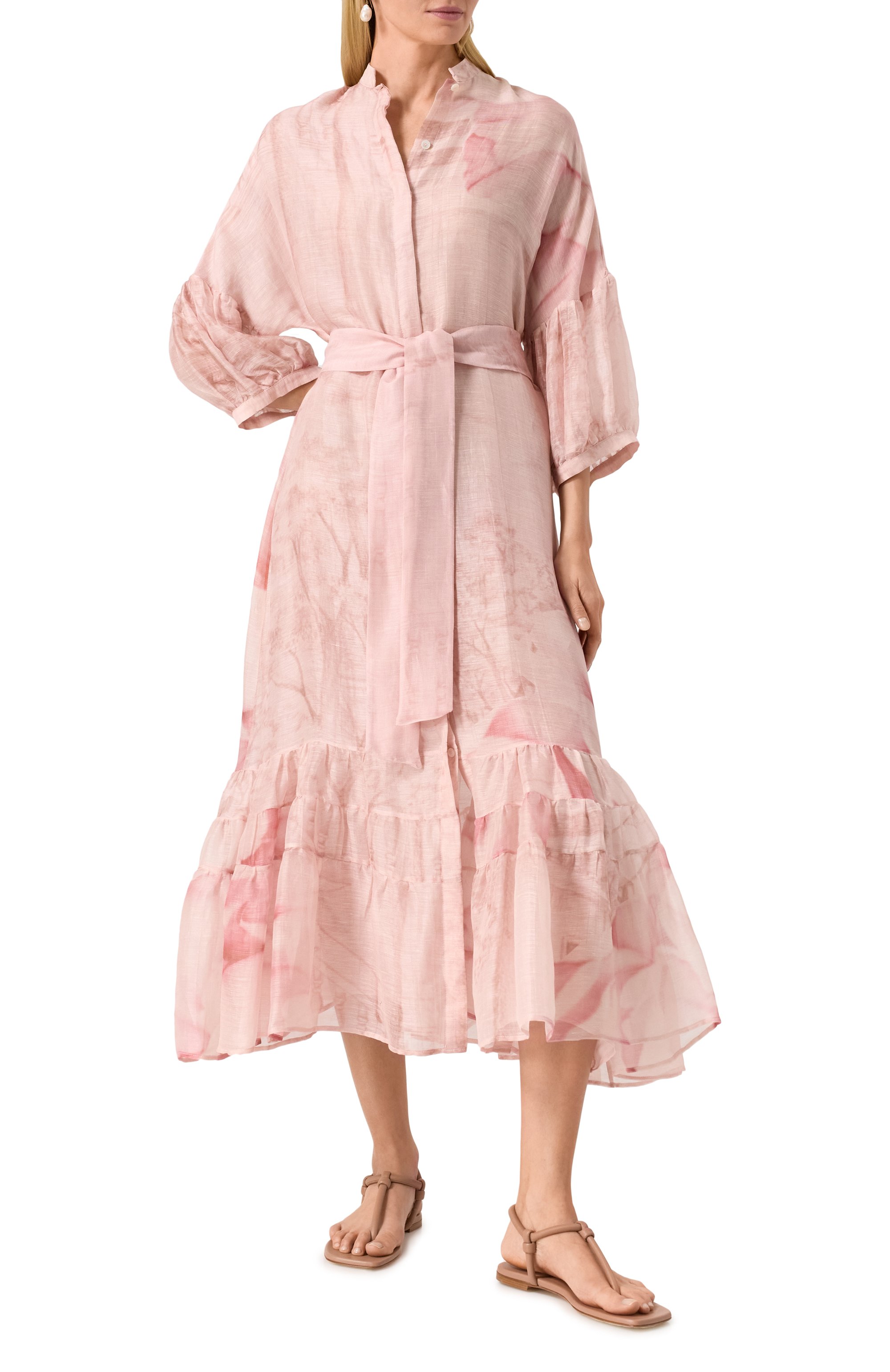 Платье изо льна и шелка KITON, арт. D59352K0928E01, фото 3