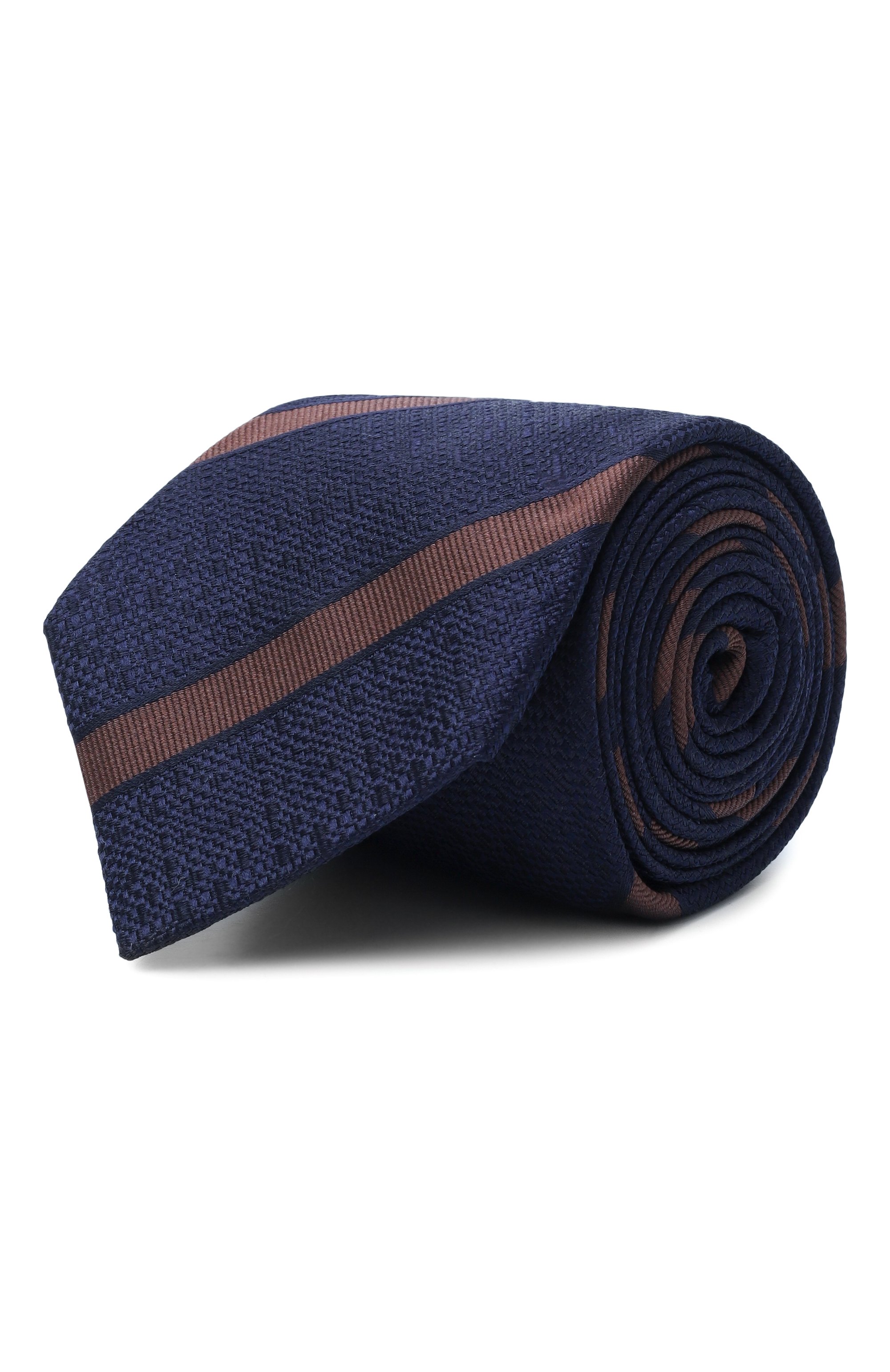 Шелковый галстук ZILLI темно-синего цвета по цене 38600 руб., арт. CRAV2BM0600VMIS00, фото 1 Шелковый галстук ZILLI, арт. CRAV2BM0600VMIS00, фото 1