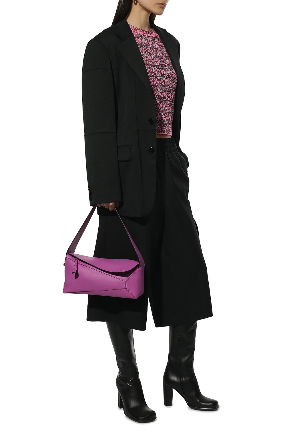 Сумка puzzle hobo LOEWE фуксия цвета по цене 262500 руб., арт. A510J67X01, фото 3 Сумка puzzle hobo LOEWE, арт. A510J67X01, фото 3