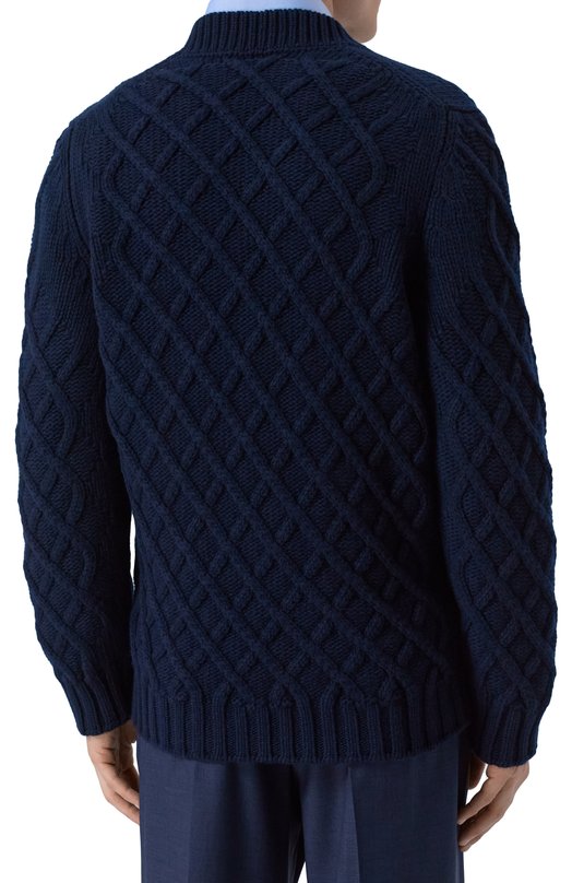 Шерстяной свитер Kiton UMM0706 Синий  UMM0706 Фото 4