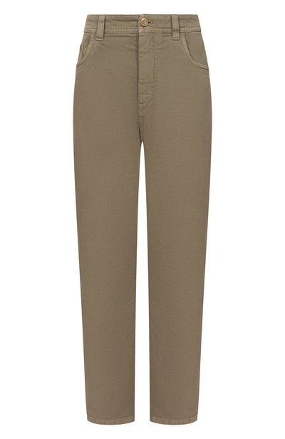 Джинсы BRUNELLO CUCINELLI хаки цвета по цене 133000 руб., арт. MB057P5319, фото 1 Джинсы BRUNELLO CUCINELLI, арт. MB057P5319, фото 1